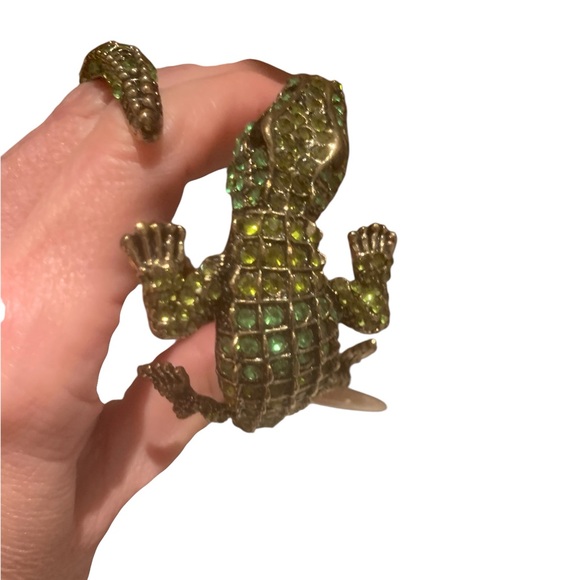 🐊CRYSTAL ALLIGATOR CUFF BRACELET! NEVER WORN! EXCELLENT CONDITION! - Picture 7 of 7